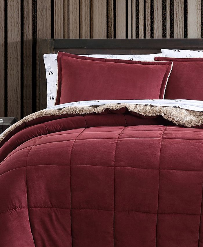 Eddie Bauer Sherwood MicroSuede Comforter Set, King & Reviews