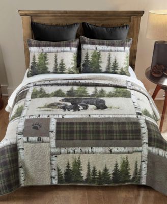Donna Sharp Bear Panels Tree Quilt Set Collection In Multi