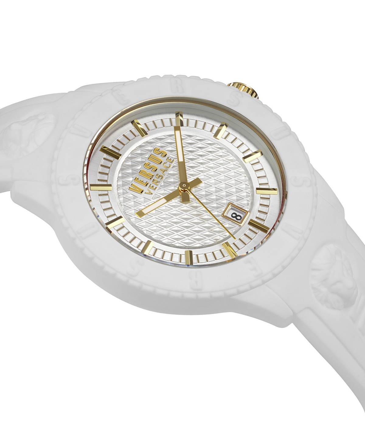 Versus Versace Men's 3 Hand Date Quartz TokyoSilicone Watch, 43mm - White