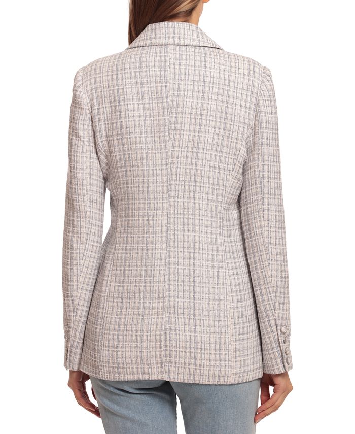 Avec Les Filles Women's Whipstitch Tweed Blazer - Macy's