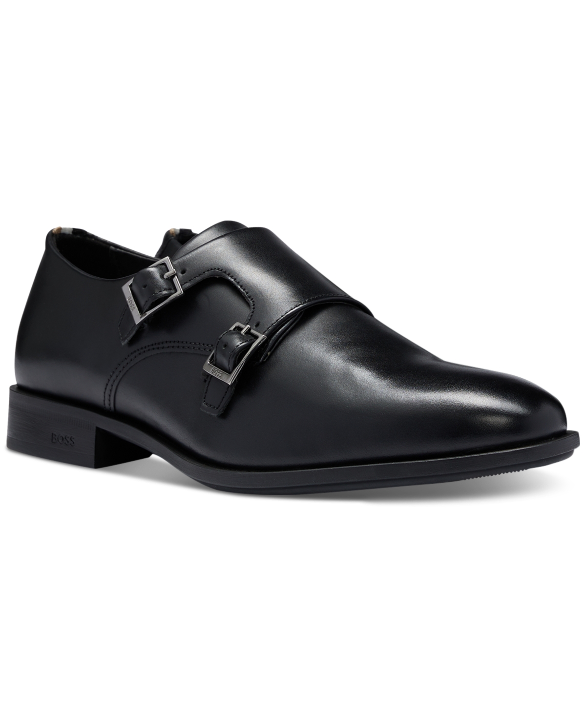 Hugo Boss By  Men's Colby Double-buckle Monk Strap Dress Shoes In Black