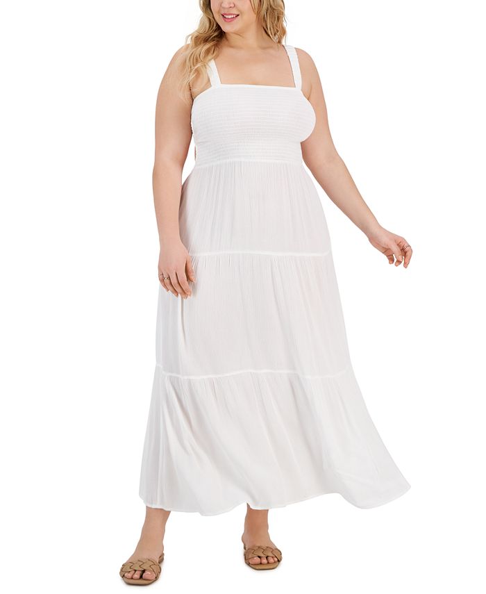 FULL CIRCLE TRENDS Trendy Plus Size Tiered Maxi Dress - Macy's