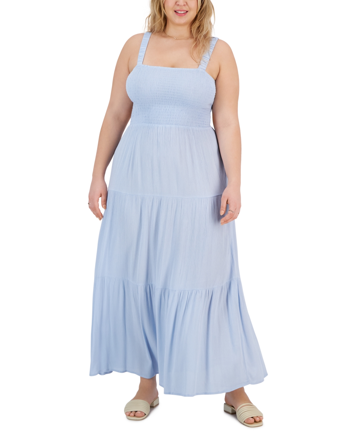 Full Circle Trends Trendy Plus Size Tiered Maxi Dress