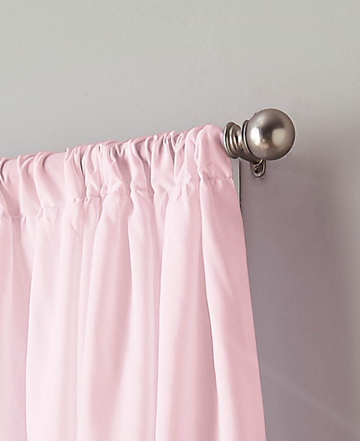 Shop Curtainworks Flounced Poletop Single Curtain Panel, 42" X 63" In Pink