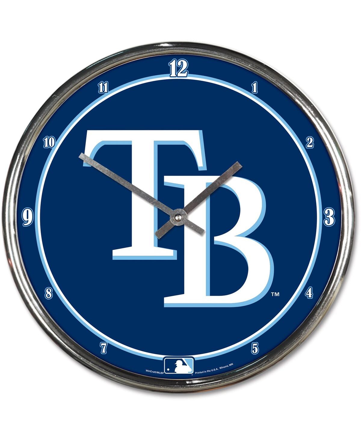 Wincraft Tampa Bay Rays Chrome Wall Clock In Blue