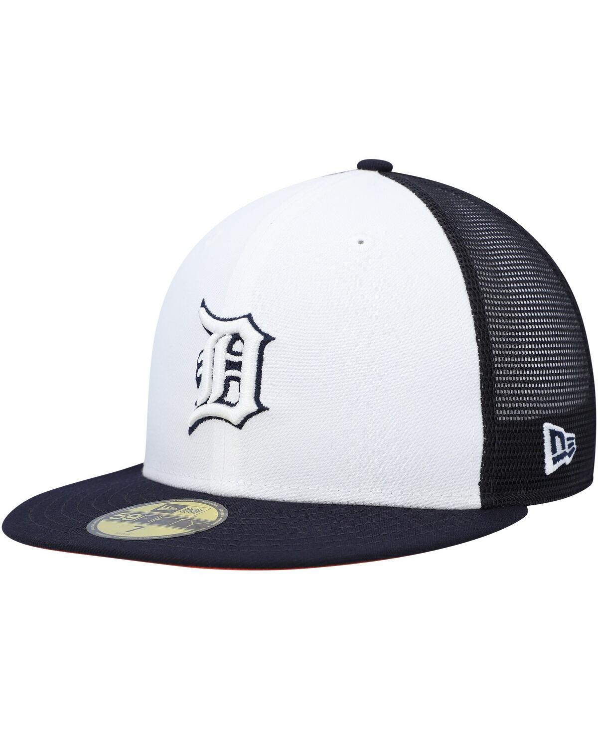 Shop New Era Men's  White, Navy Detroit Tigers 2023 On-field Batting Practice 59fifty Fitted Hat In White,navy