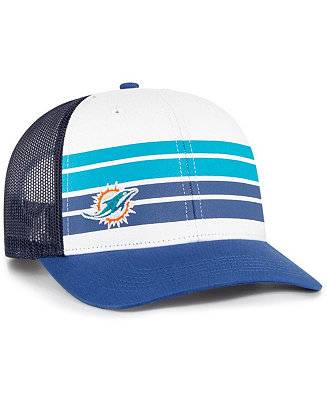 '47 Brand Big Boys and Girls White, Blue Miami Dolphins Cove Trucker ...
