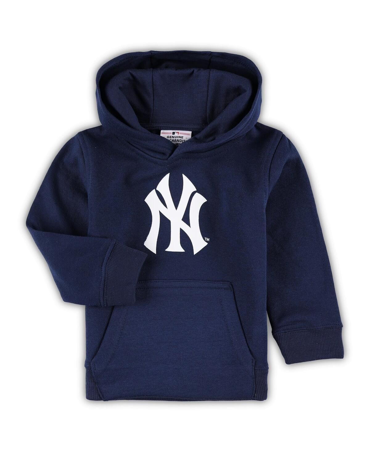 Outerstuff Babies' Toddler Boys And Girls Navy New York Yankees Team Primary Logo Fleece Pullover Hoodie