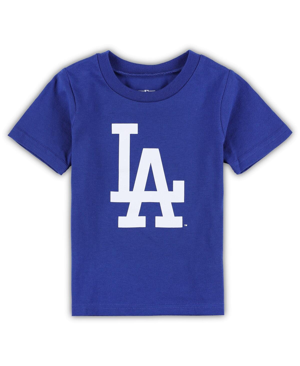 Outerstuff Babies' Infant Boys And Girls Royal Los Angeles Dodgers Team Crew Primary Logo T-shirt