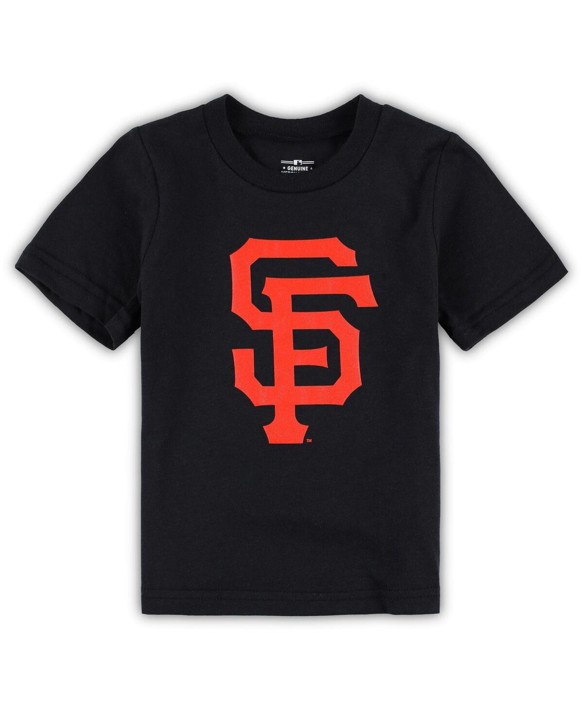 Shop Outerstuff Toddler Boys And Girls Black San Francisco Giants Team Crew Primary Logo T-shirt