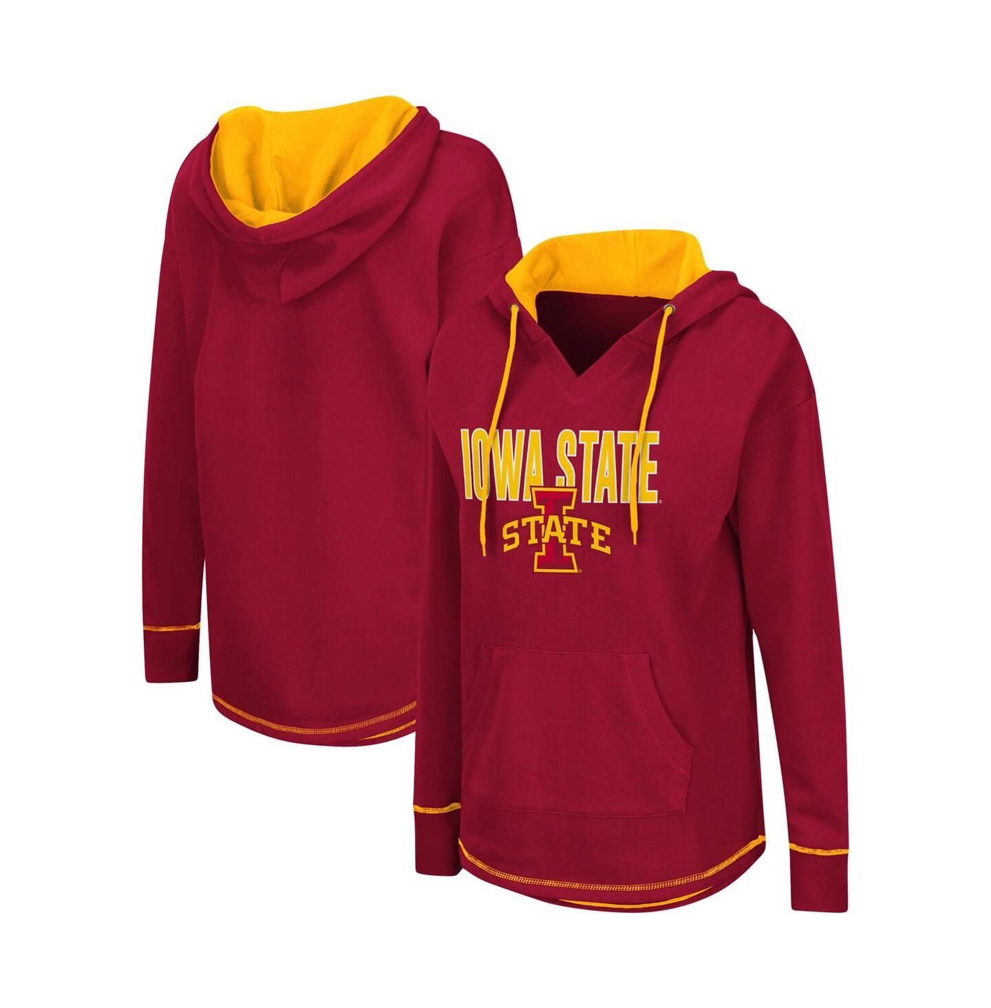 Женское худи Colosseum Cardinal Iowa State Cyclones Tunic Pullover — фото 2