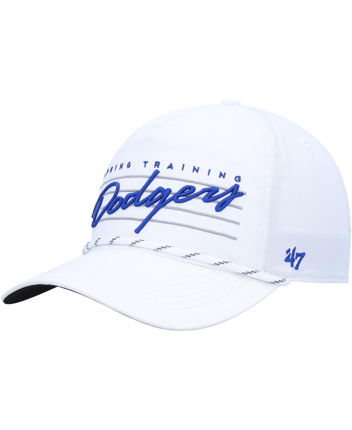 Men's '47 BrandLos Angeles Dodgers Downburst Hitch Snapback Hat - White