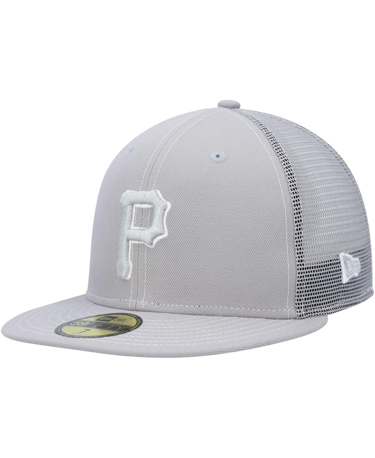 NEW ERA MEN'S NEW ERA GRAY PITTSBURGH PIRATES 2023 ON-FIELD BATTING PRACTICE 59FIFTY FITTED HAT 