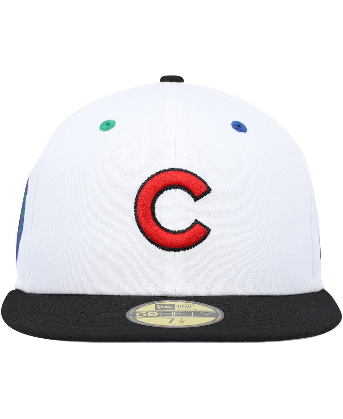 Shop New Era Men's  White, Black Chicago Cubs 1962 Mlb All-star Game Primary Eye 59fifty Fitted Hat In White,black