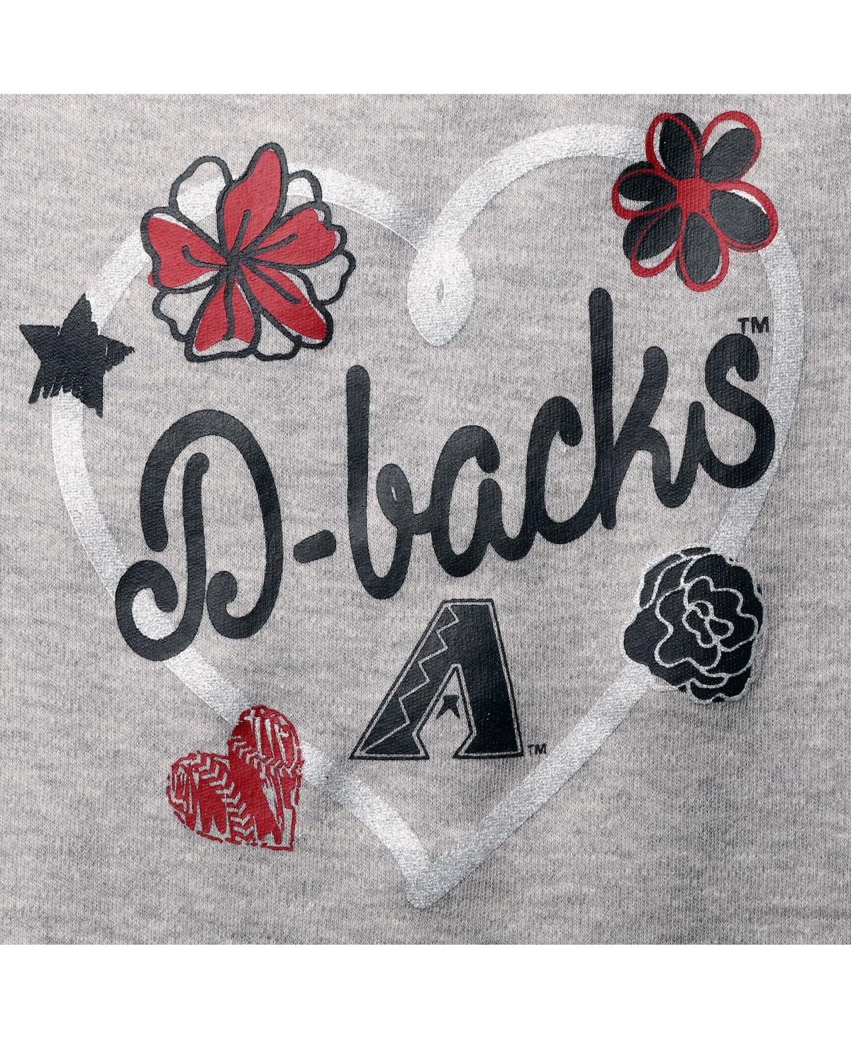 Outerstuff Infant Boys And Girls Red And Black And Gray Arizona Diamondbacks Batter Up 3-pack Bodysuit Set In Red,black,gray