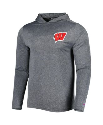 Men's Gray Wisconsin Badgers Hoodie Long Sleeve T-shirt