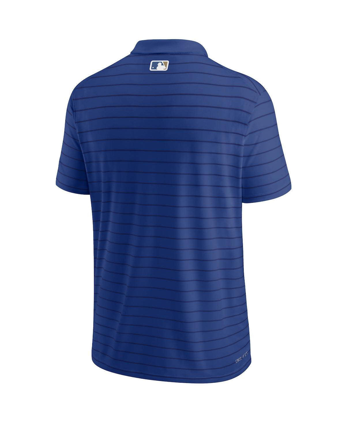 Nike Royal Kansas City Royals Authentic Collection Striped Performance Pique Polo In Royal