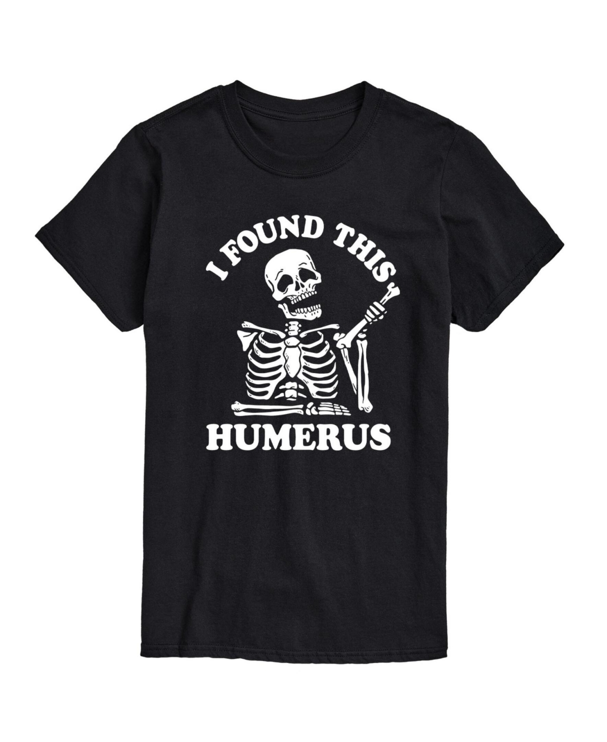 Men's Funny Skeleton Short Sleeve T-shirt - Black