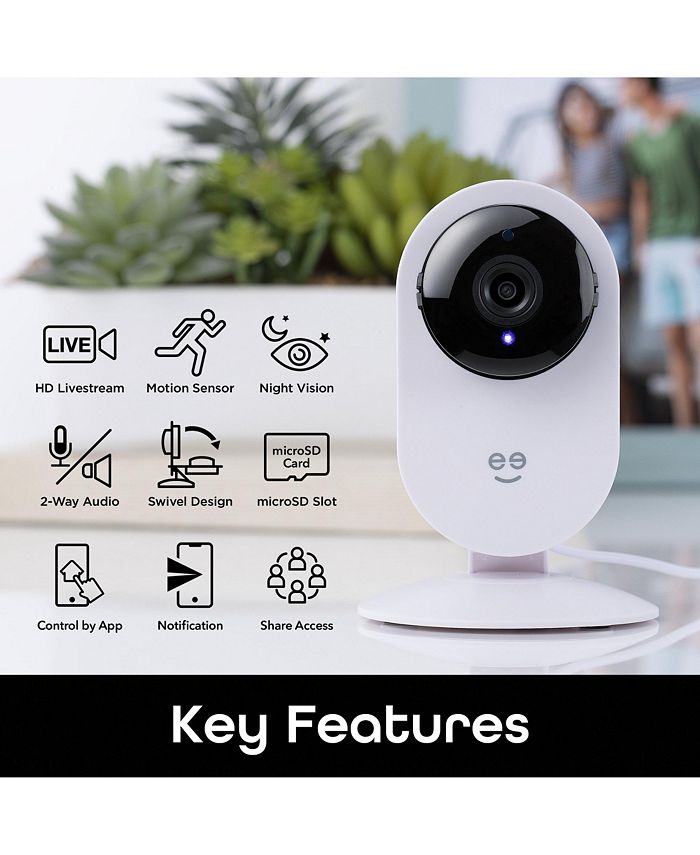 Geeni Glimpse 1080p HD Smart Camera Indoor Home Security Camera No Hub Required Motion