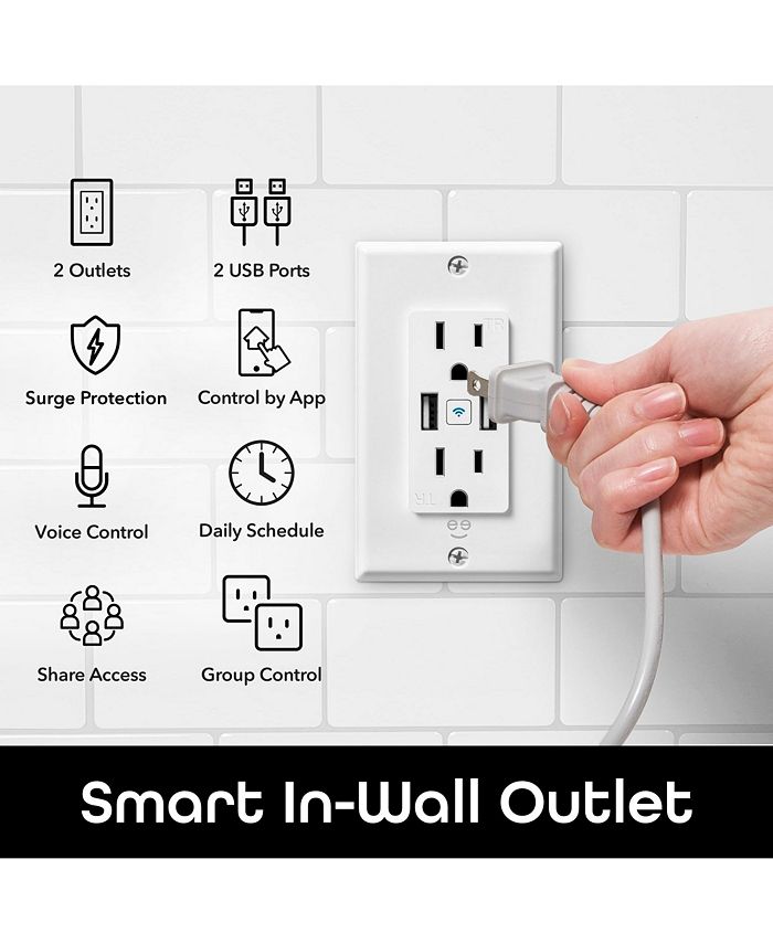 Merkury Innovations Smart Outlet Extender, Surge Protection, 4