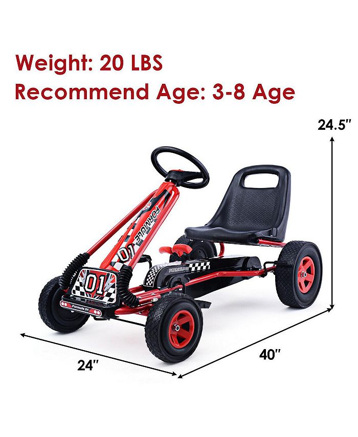 Costway 4 Wheels Kids Ride On Pedal Powered Bike Go Kart Racer Car Outdoor Play Toy Macy's