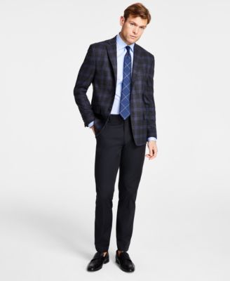 Michael Kors - Men's Classic Fit Notch Lapel Plaid Sport Coat