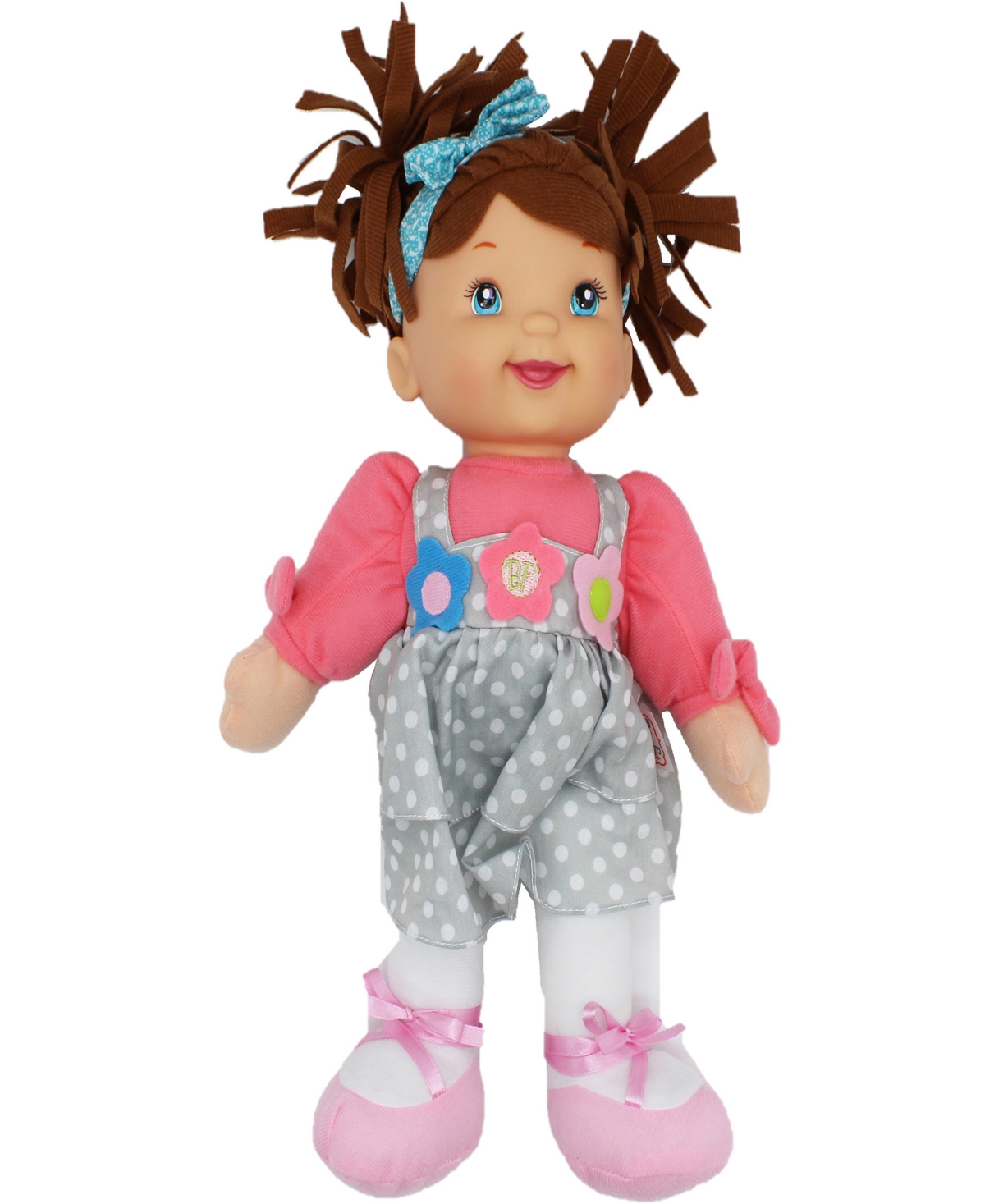Baby's First By Nemcor Babies' Goldberger Doll Little Talker Brunette With Coral Dress In Multi