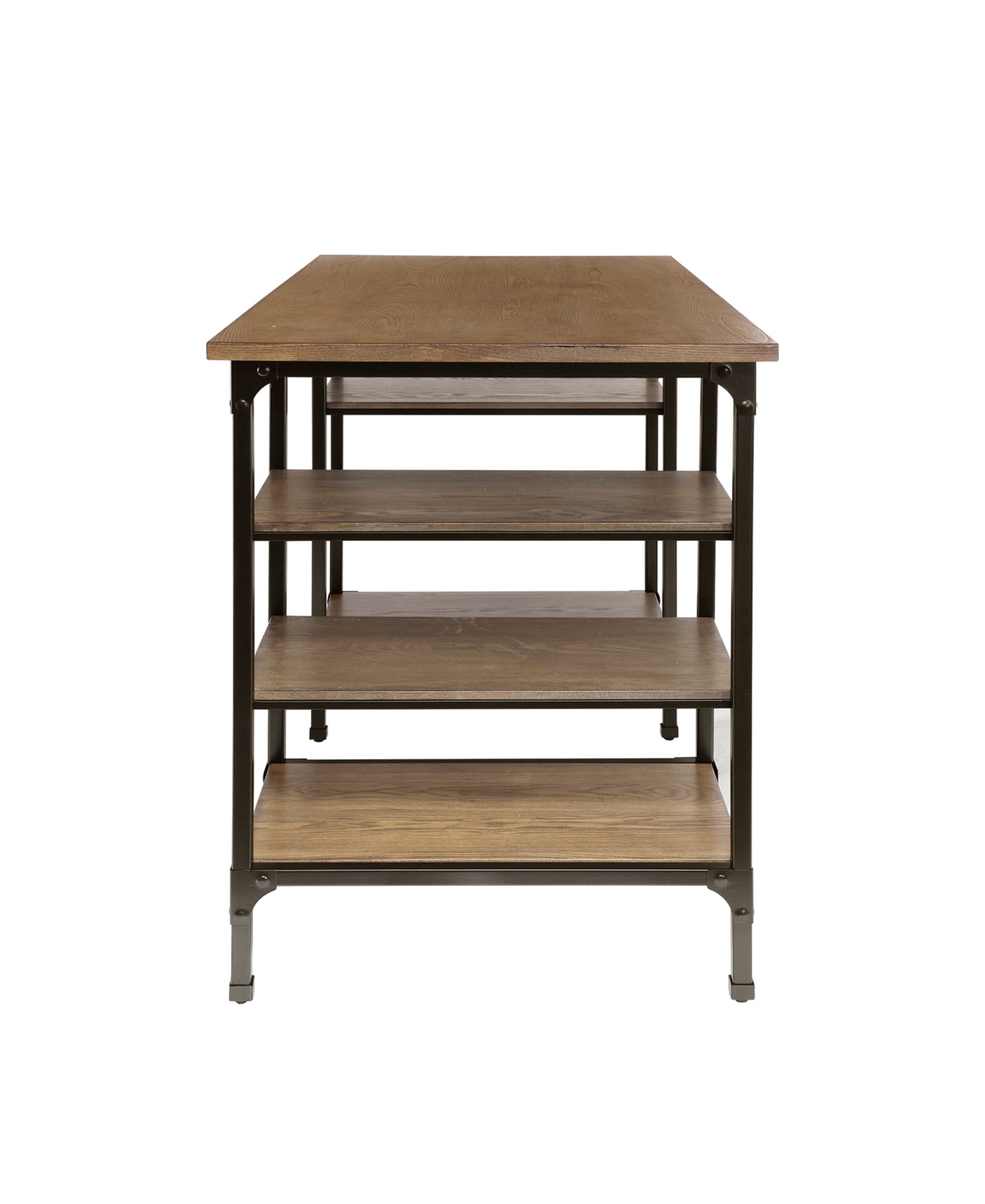 Thurmont Counter Height Writing Desk - 2-Tone Finish- Weathered Natural and Rus