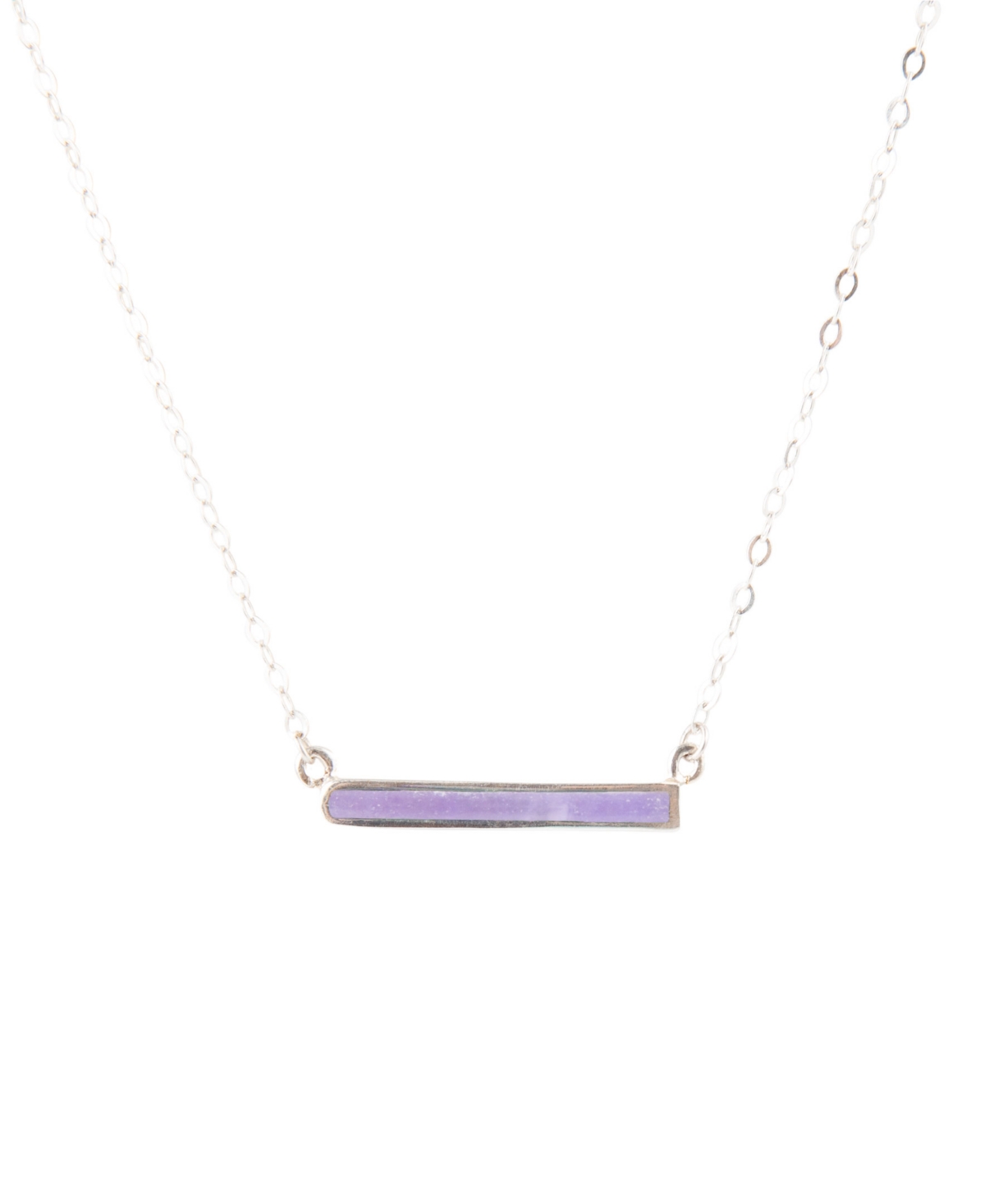 Barse Bar None Sterling Silver And Genuine Onyx Necklace In Genuine Amethyst