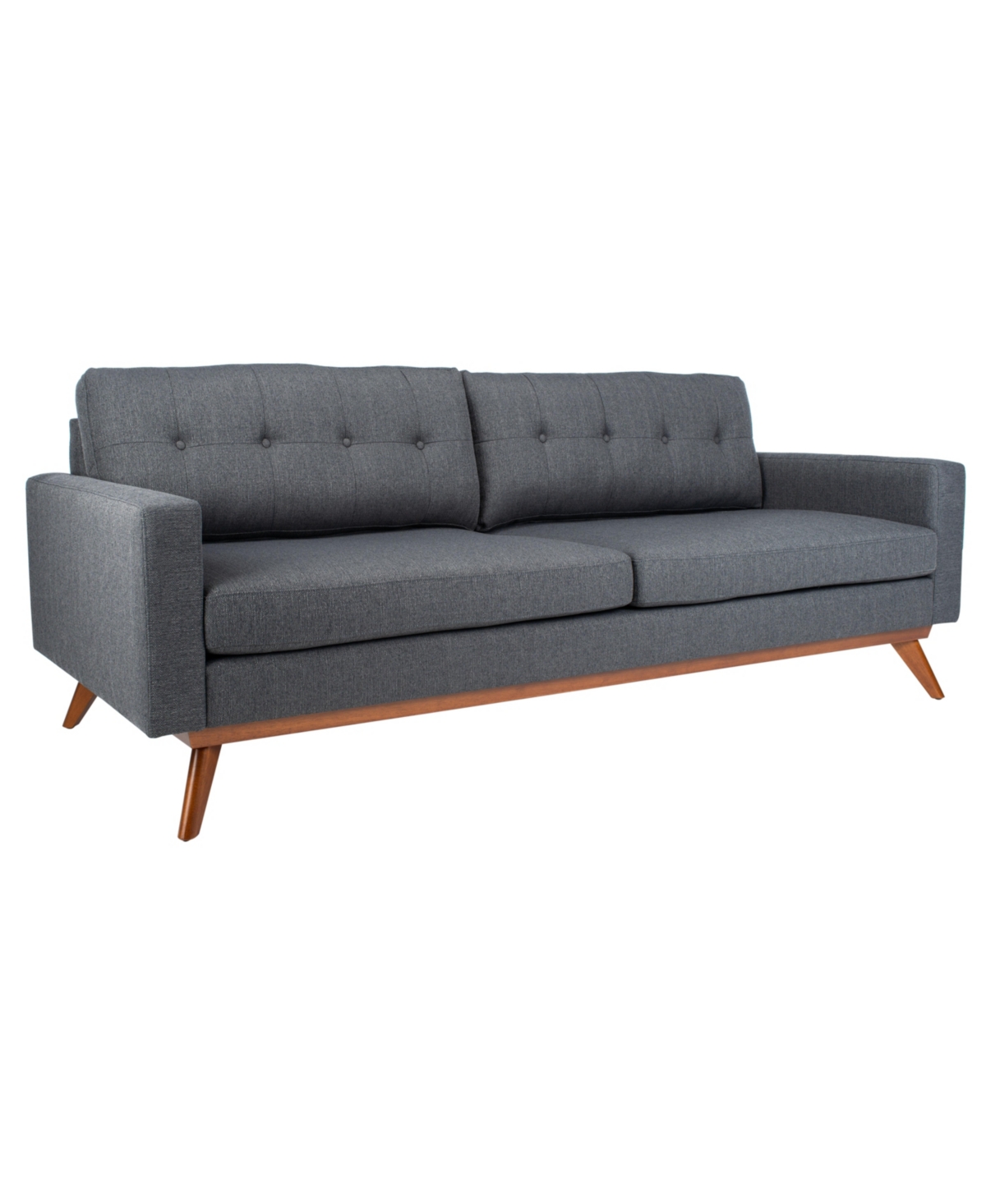 Safavieh Gneiss 85" Modern Linen Sofa In Slate Gray