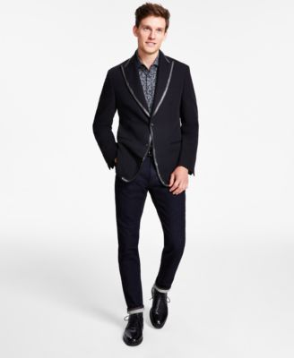 Tallia - Men's Slim-Fit Black Sport Coat