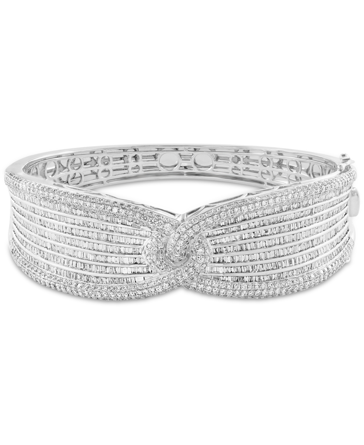 Effy Collection Effy Limited Edition Diamond Round & Baguette Statement Bracelet (6-1/10 Ct. T.w.) In 14k White Gold
