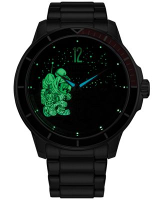 Eco-Drive Men's Mickey Mouse Astronaut Stainless Steel Bracelet Watch 42mm