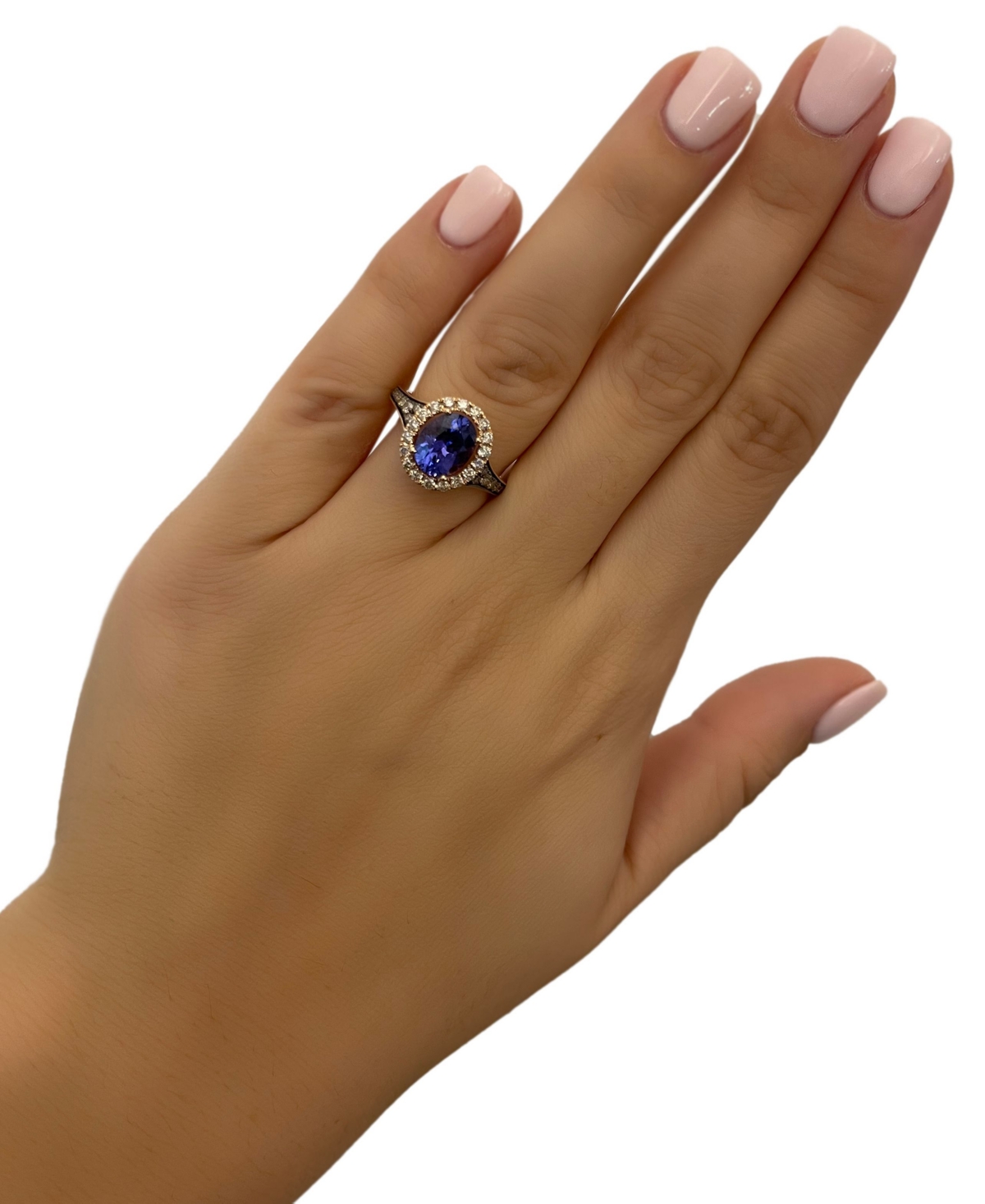 Le Vian Blueberry Tanzanite 1 3 4 ct. t.w. Chocolate Diamonds 1 4 ct. t.w. Nude Diamonds 1 3 ct. t.w. Ring set in 14k Rose Gold K Strawberr Smart Closet