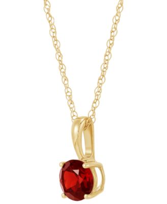 Birthstone Pendant in 14k Gold or 14k White Gold