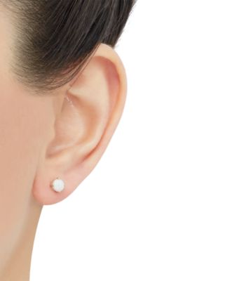 Birthstone Stud Earrings in 14k Gold or 14k White Gold