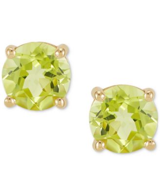 Birthstone Stud Earrings in 14k Gold or 14k White Gold