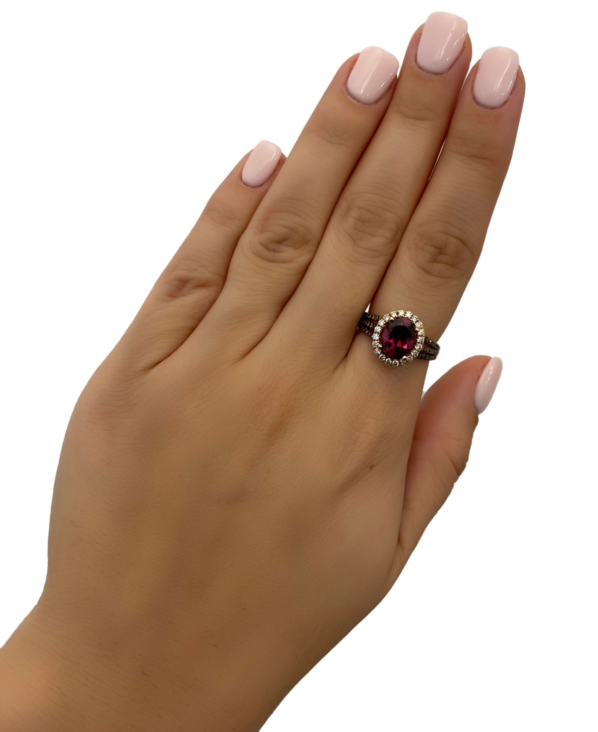 Le Vian Raspberry Rhodolite (2 ct. t.w.) and Diamond (5/8 ct. t.w.) Ring in 14k Rose Gold