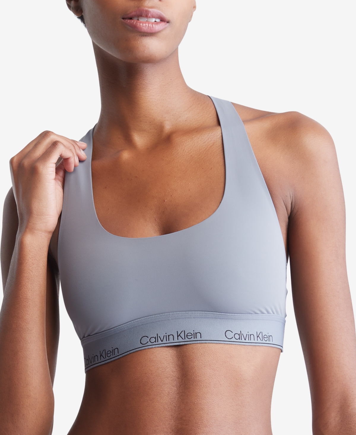 Calvin Klein Future Shift unlined bralette with contrast logo