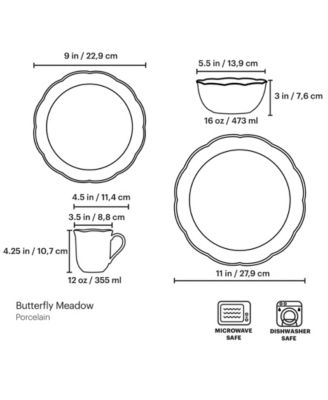 Butterfly Meadow 24 Pc. Dinnerware Set, Service for 6, Exclusively at Macy’s