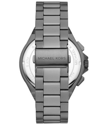 Michael Kors Men\'s Lennox Watch Quartz 48mm Gunmetal Steel Stainless - Macy\'s Chronograph