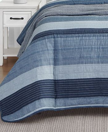 Nautica - Ridgeport Collection - Quilt Set - 100% Cotton, Reversible, All  Season Bedding, Includes Matching Sham, Twin, Blue