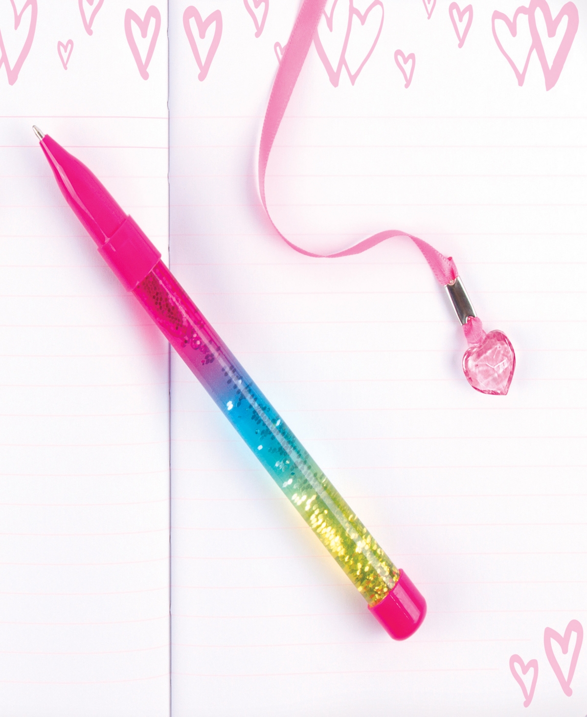 Three Cheers For Girls 3C4G: Quilted Locking Journal Pen, Silver-Tone With Rainbow Pen, Make It Real, Teens Tweens Girls, 192 Page Lined Journal, Take