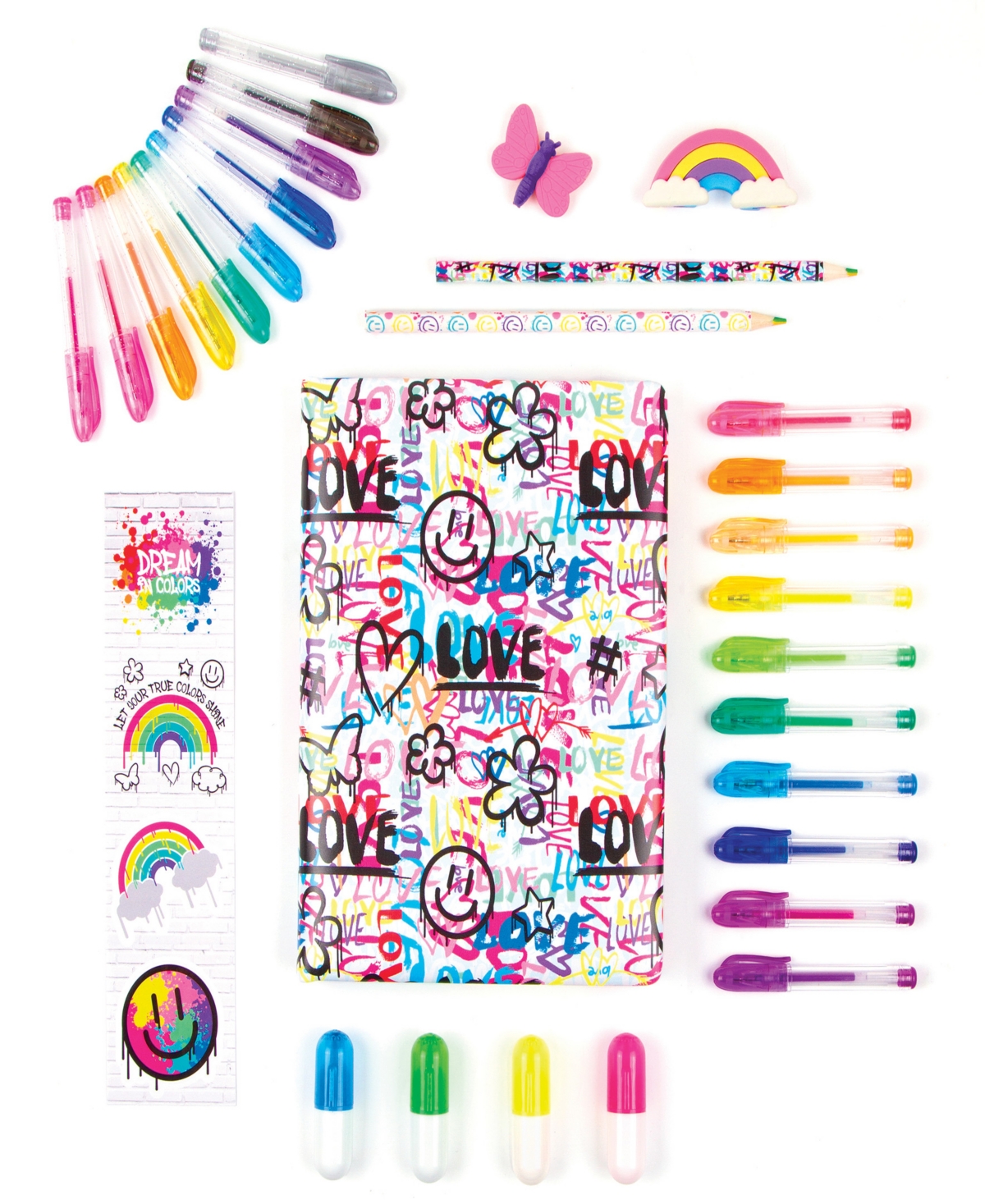 Shop Three Cheers For Girls 3c4g: Street Style Stationery 30 Piece Set, Make It Real, Teens Tweens Girls, 160 Page Lined Journal In Multi