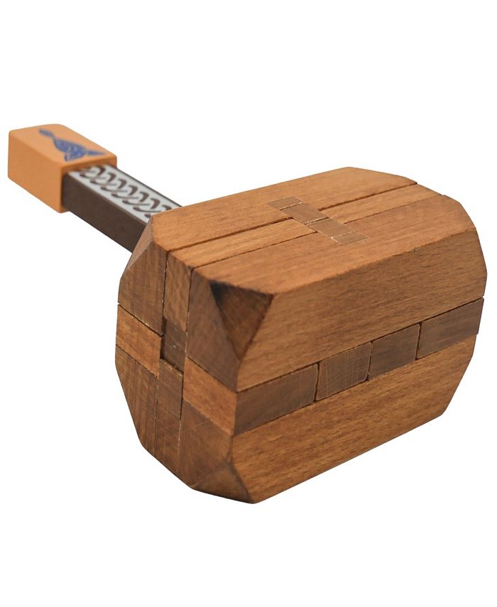 Project Genius Thor's Hammer Wooden Puzzle, Medium Difficulty