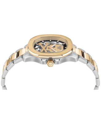 Men's Automatic Skeleton Spectre Two-Tone Stainless Steel Bracelet Watch 42mm