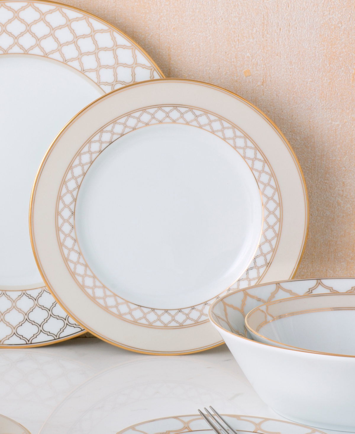 Noritake Eternal Palace Gold Set of 4 Salad Plates, 8-1/4