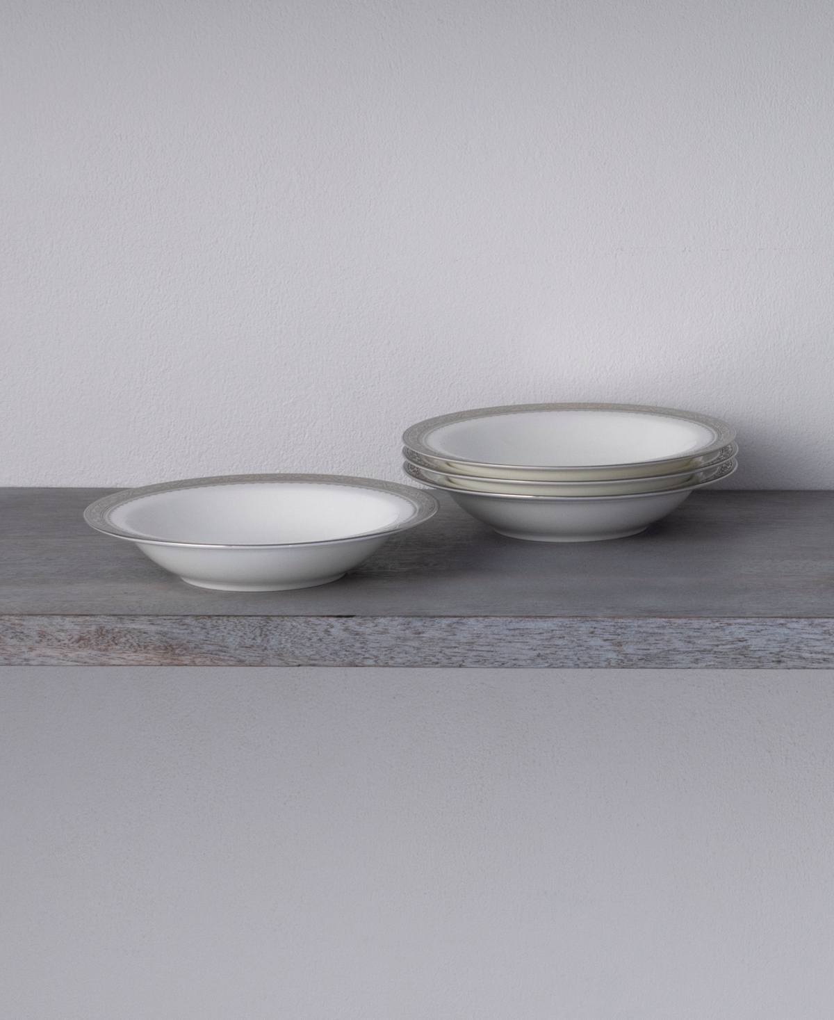 Noritake Odessa Platinum Set of 4 Fruit Bowls, Service For 4
