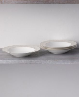Montvale Platinum Set of 4 Soup Bowls, 8.25", 10 oz.