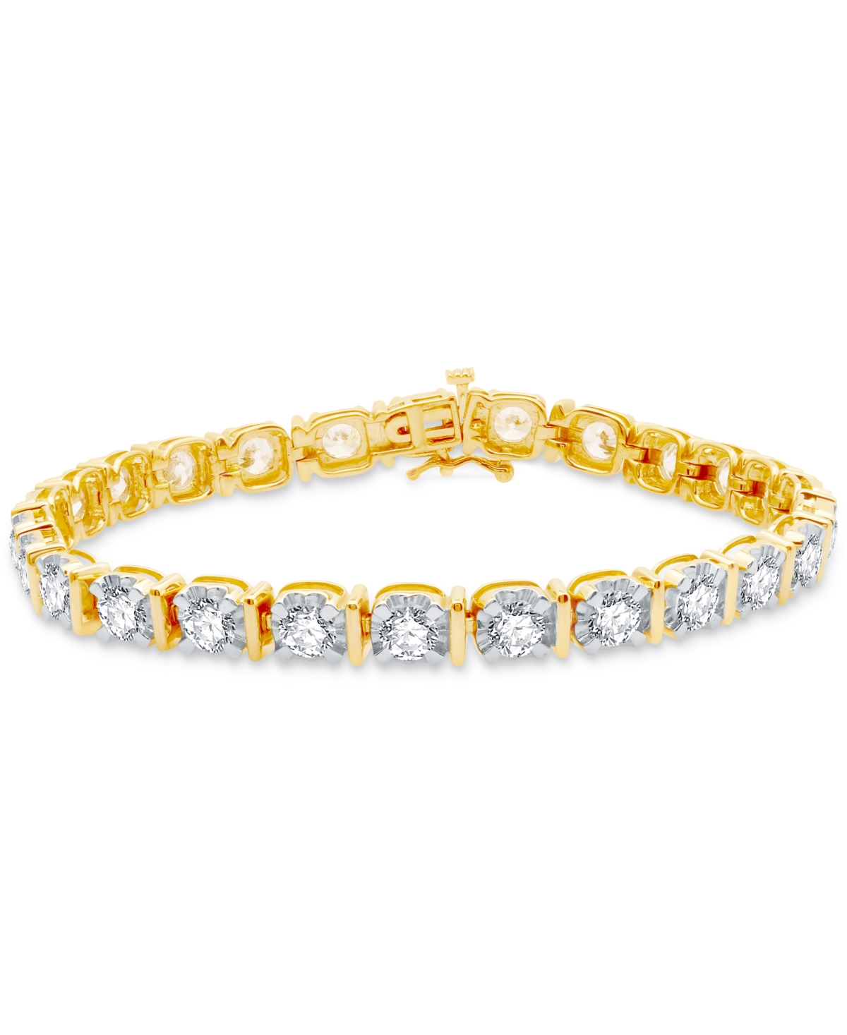 Macy's Diamond Tennis Bracelet (8 Ct. T.w.) In 10k Gold In Yellow Gold